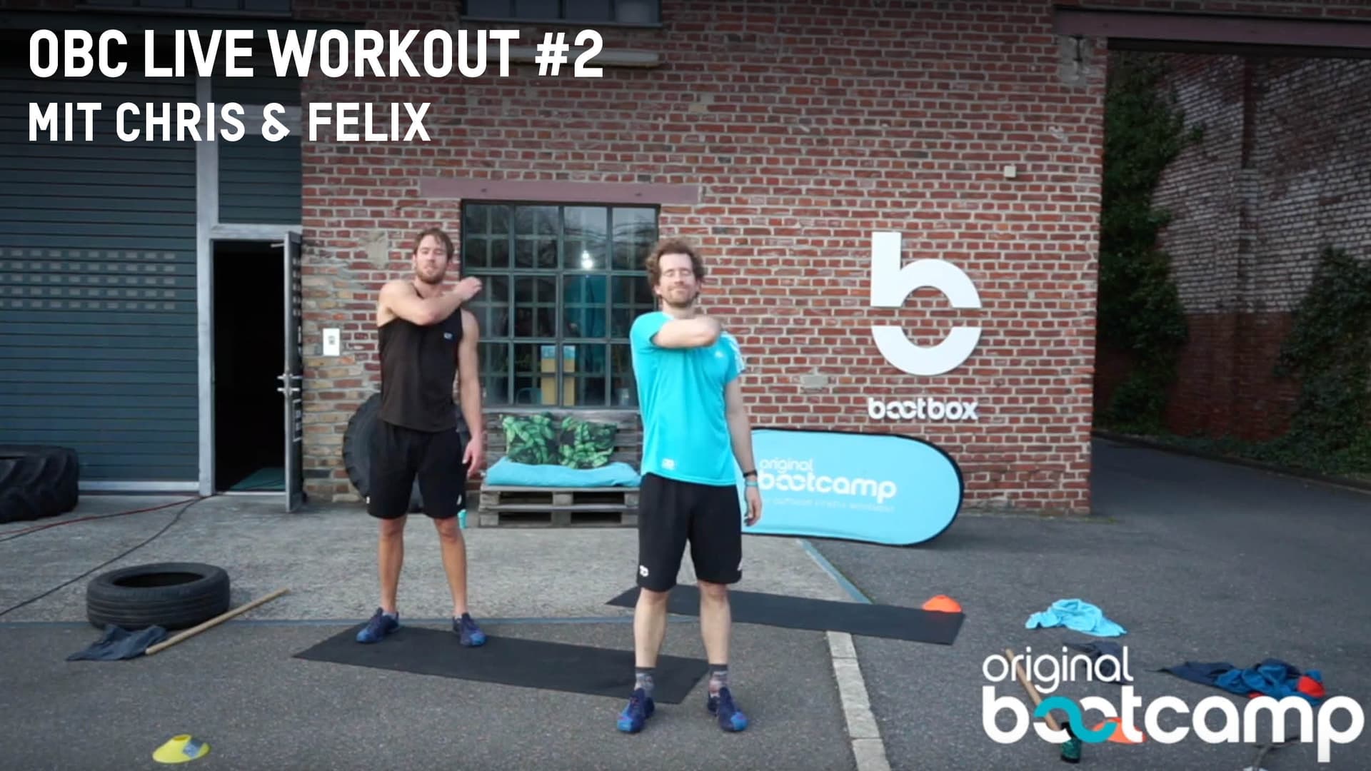 Chris und Felix leiten dich durch das OBC Online Workout für Zuhause
